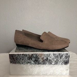 Faux suede loafers